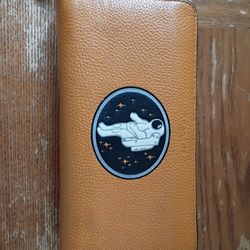 Orange Leather Coach Wallet