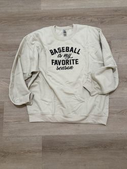 Unisex Gildan Embroidered Sweater Baseball Size Xl