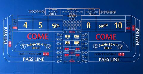 Craps Table Layout Felt