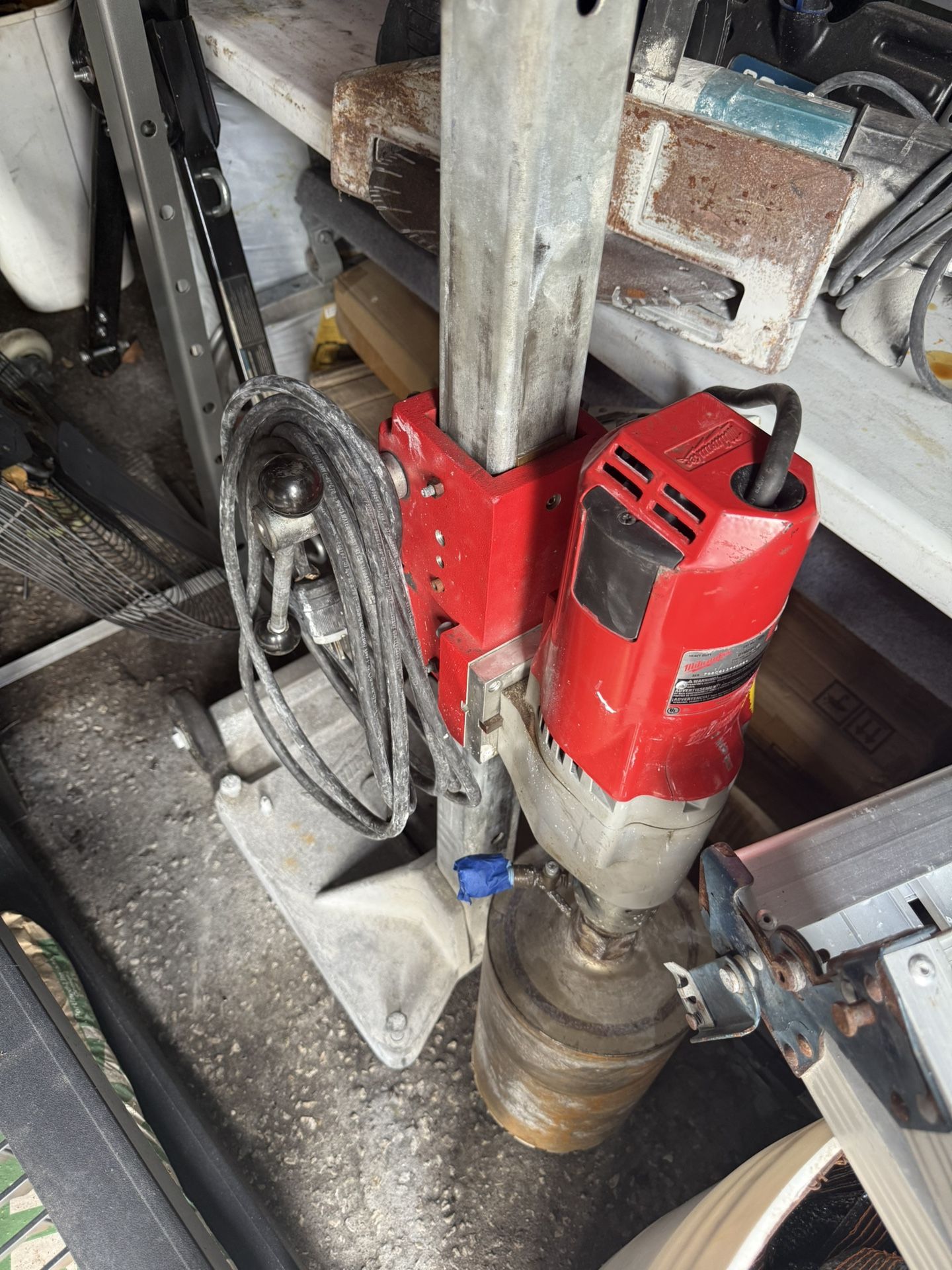 Milwaukee Core Drill Set Up