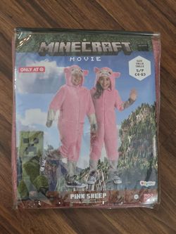 Minecraft Pink Sheep Costume Sz S 4/6