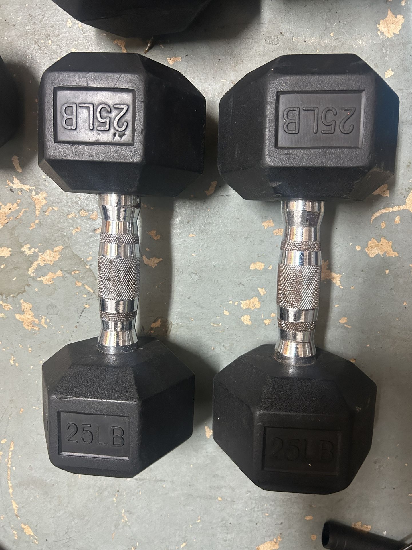 Rubber Dumbbells 25LBS