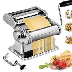 Stainless Steel Fresh Pasta Maker Roller Machine for Spaghetti Noodle Fettuccine