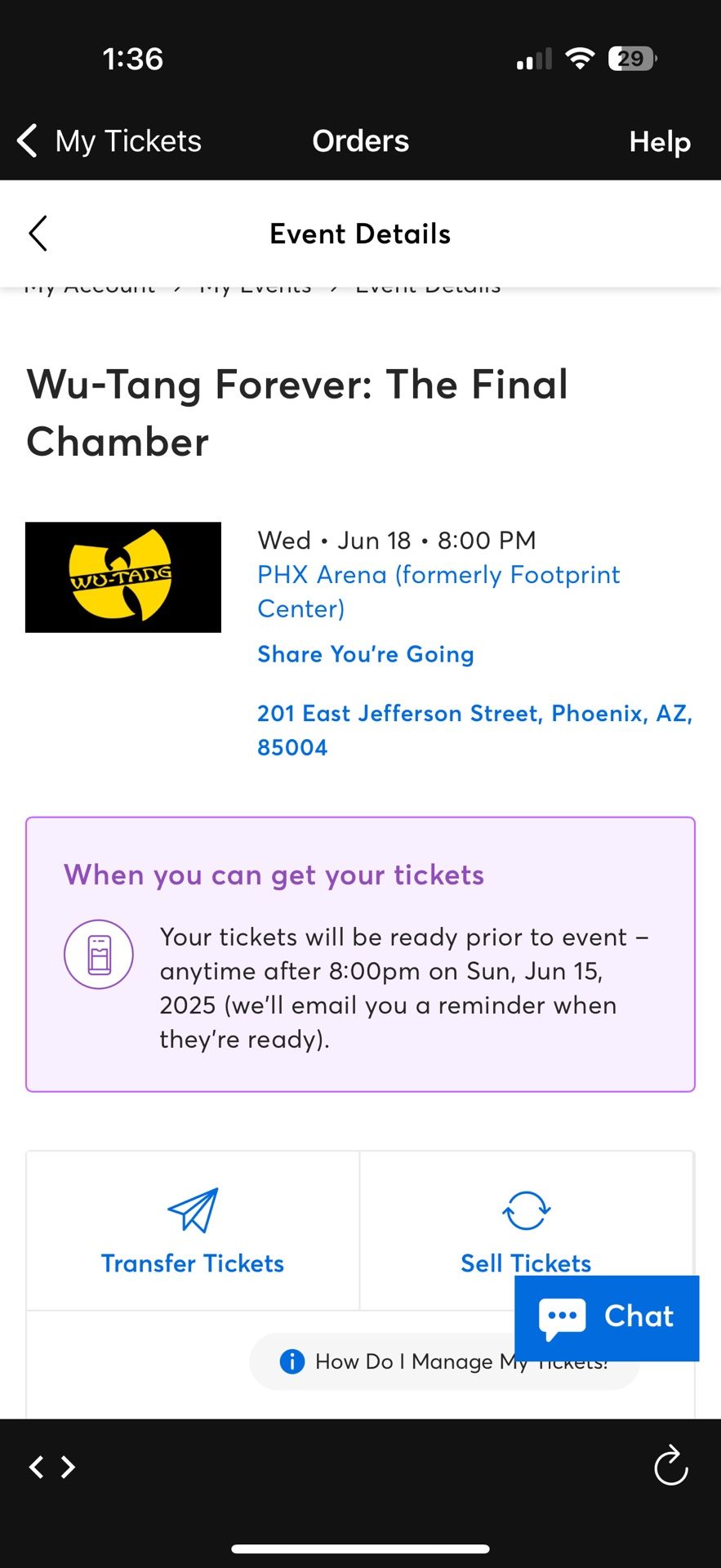 Wu Tang Clan Concert Tickets