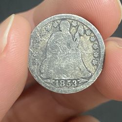 1853 Seated Liberty Dime