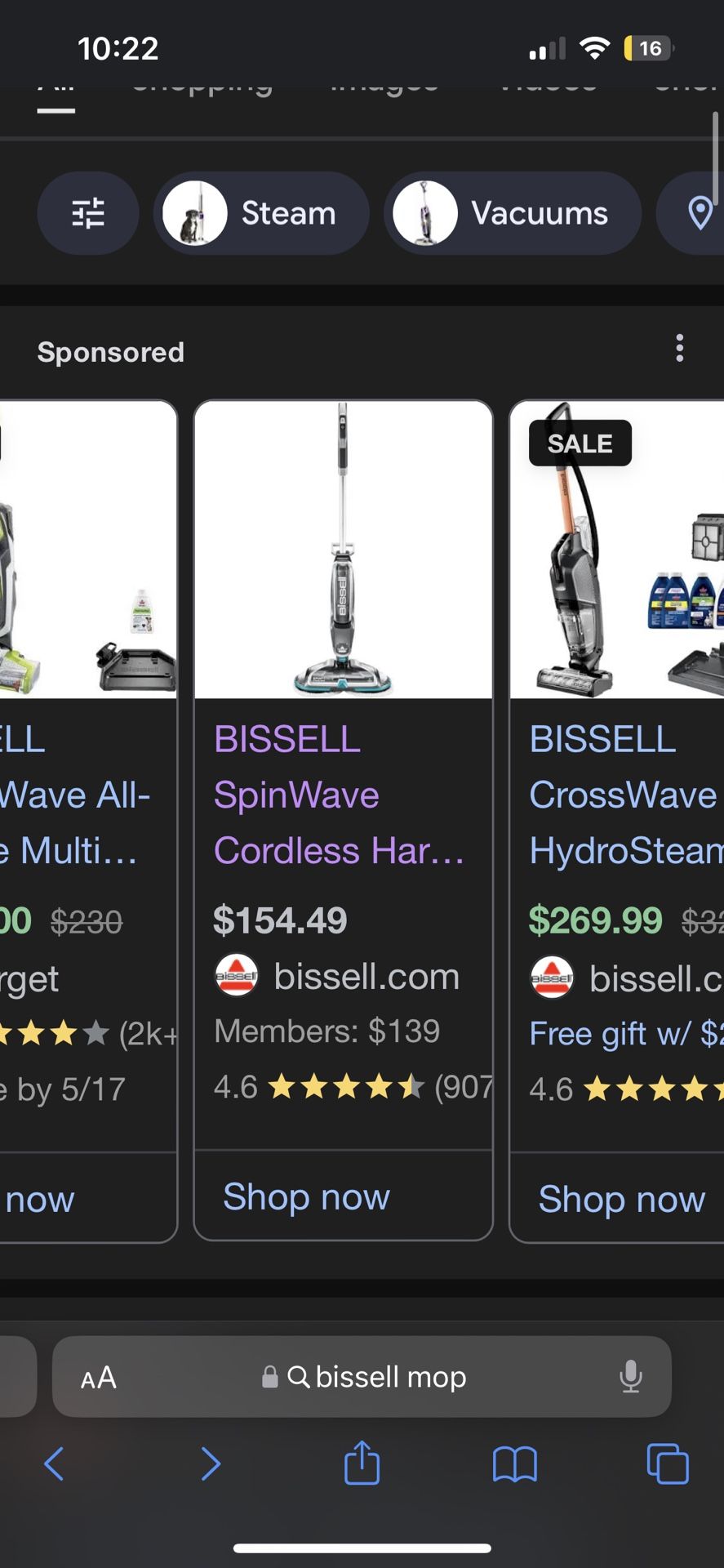 BISSELL spinwave Cordless Mop