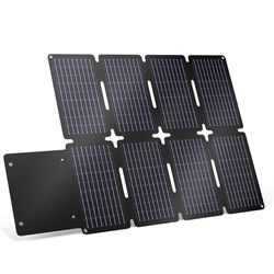 GRECELL 80W Portable Solar Panel, Foldable Solar Panel QC3.0 USB-A &Type-C Port,23% High Efficiency IP67 Waterproof Outdoor Cell Phone Solar Charger f