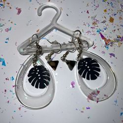 Set Of 3 Pairs Handmade Resin Earrings (NEW)
