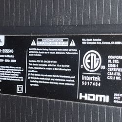 TCL 55S546 55” 4K QLED Google Smart TV