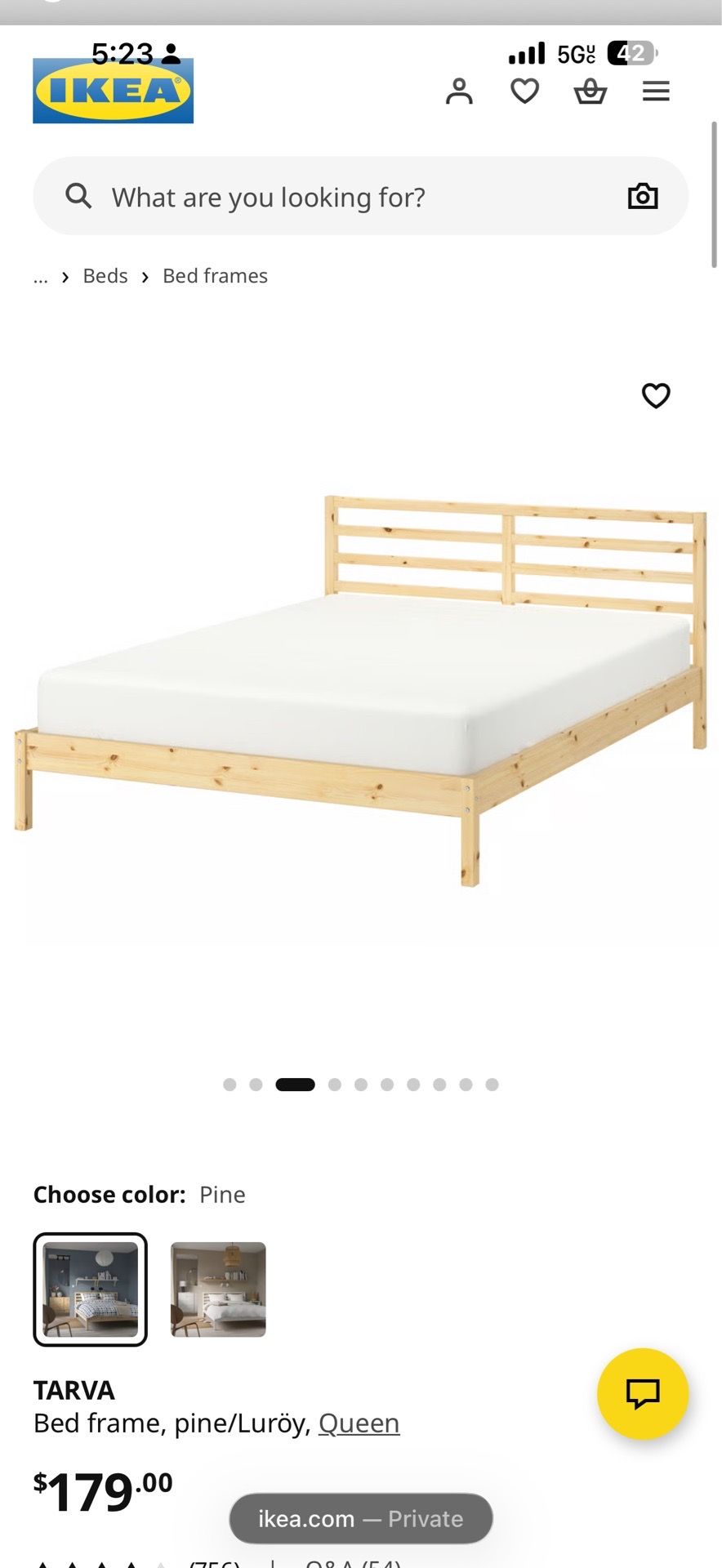 Ikea queen bed