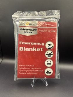 Life Gear Adventure Series Emergency Blanket Mylar Silver Compact Reusable 84"