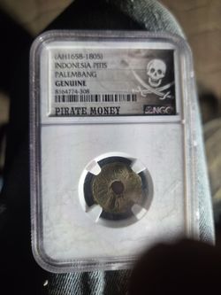 NGC Certified Indonesia Pitis Palembang Pirate Money Coin