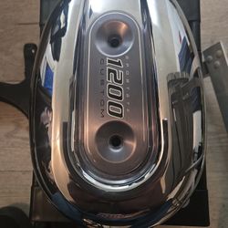 Harley Davidson Sportster OEM Chrome Oval Air Cleaner Cover With The Harley Davidson Sportster 1200 Custom Air Cleaner Insert