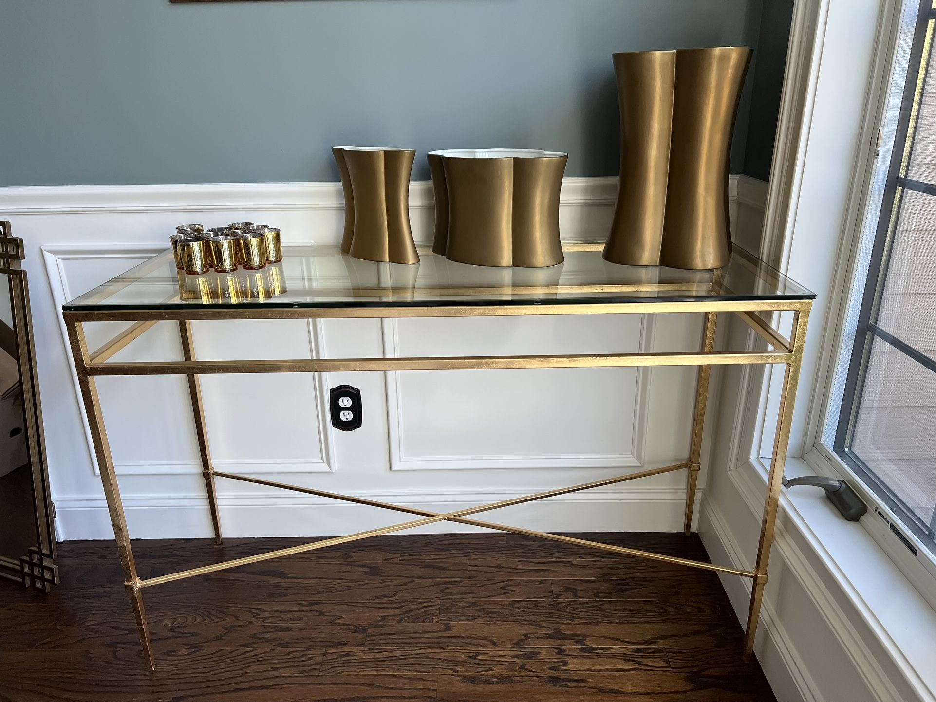Console With Glass Top 