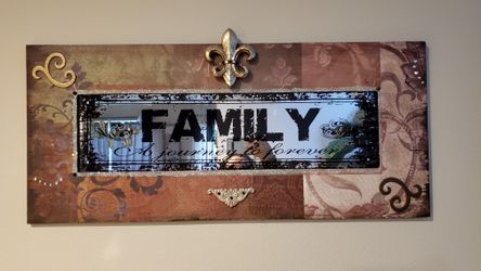 Family Mirrored Frame Wall Art