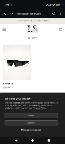 LS Collection Black Shield Sunglasses