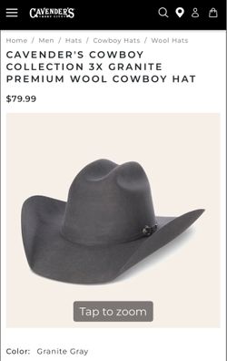 COWBOY HAT 3X GRANITE PREMIUM WOOL