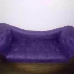 6' Purple Velvet Couch 