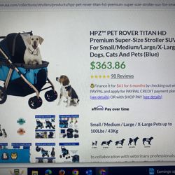 Pet Stroller- Pet Rover Titan Brand New