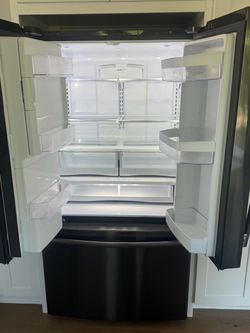 GE refrigerator diamond gray fridge