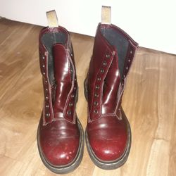Womans Red Vegan Dr. Martens SIZE 6