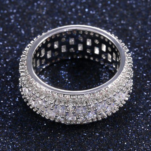 "Fashion Rectangle Round Gems Zircon Luxury Eternity Ring for Women, EVGG1386
 
 