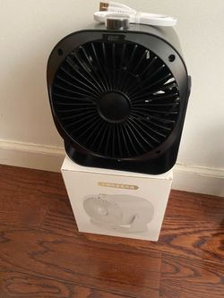 Desk Fan, Portable Wall Mounted Table Fan with 100 Speed Stepless Adjustable Digital Display 220 Degree Rotation, for Home Office Dormitory Travel Cam