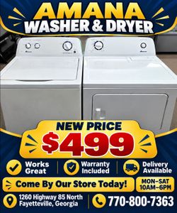 Amana Washer & Dryer for Sale
(Works Great) Comes w/ Warranty
Delivery Available