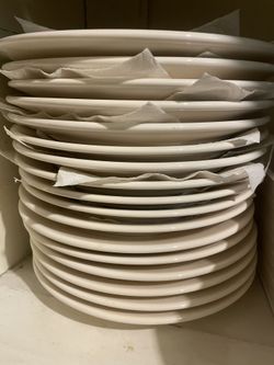 17 Set Of Off White Plates