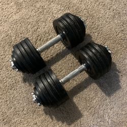 Adjustable Dumbbells - Total 105 Pounds 