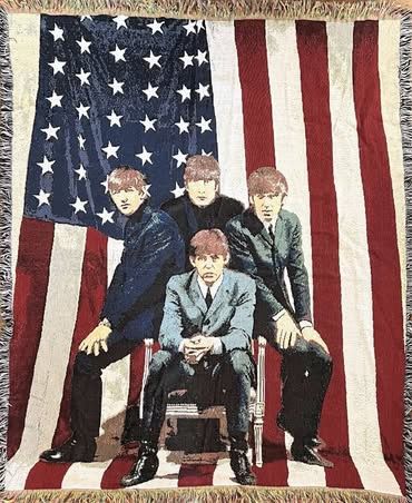 Vintage The Beatles Throw Blanket - 53×65