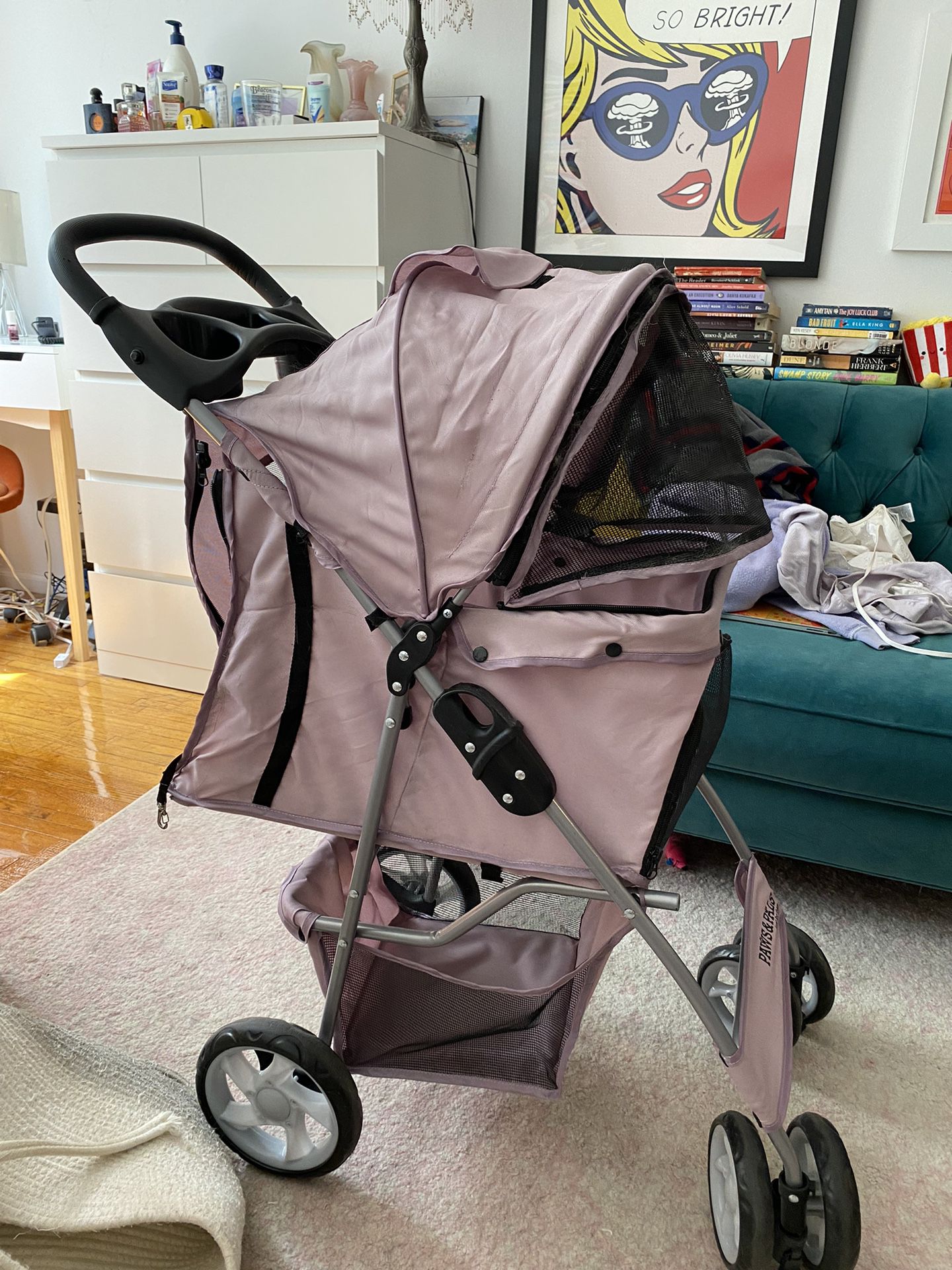 Pink Pet Stroller (collapsible!)