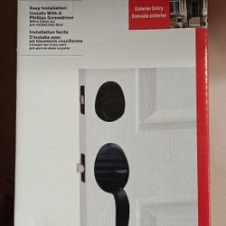 Honeywell Matte Black Interior Lever Front Entry Door Handle w/ Deadbolt