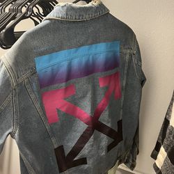 Off white washed out denim jacket