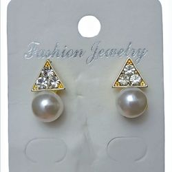 Earrings Silver with White Diamonds