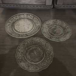 Vintage Princess House Lot Dinner Plates Fantasia Flower Scalloped 3 Plates