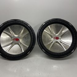 Set Of Used Kicker 15” CompVR Subwoofers