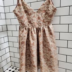 Gold And Vintage Rose/beige Mustard Seed Dress
