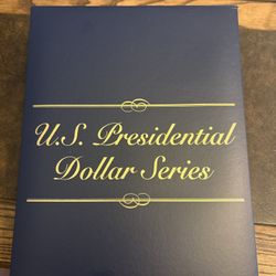 American Historical Society US Presidential Dollar Series Binder With 4 Coins