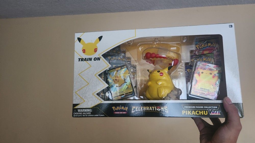 Pokemon Cards Celebrations Pikachu VMAX Figure Box