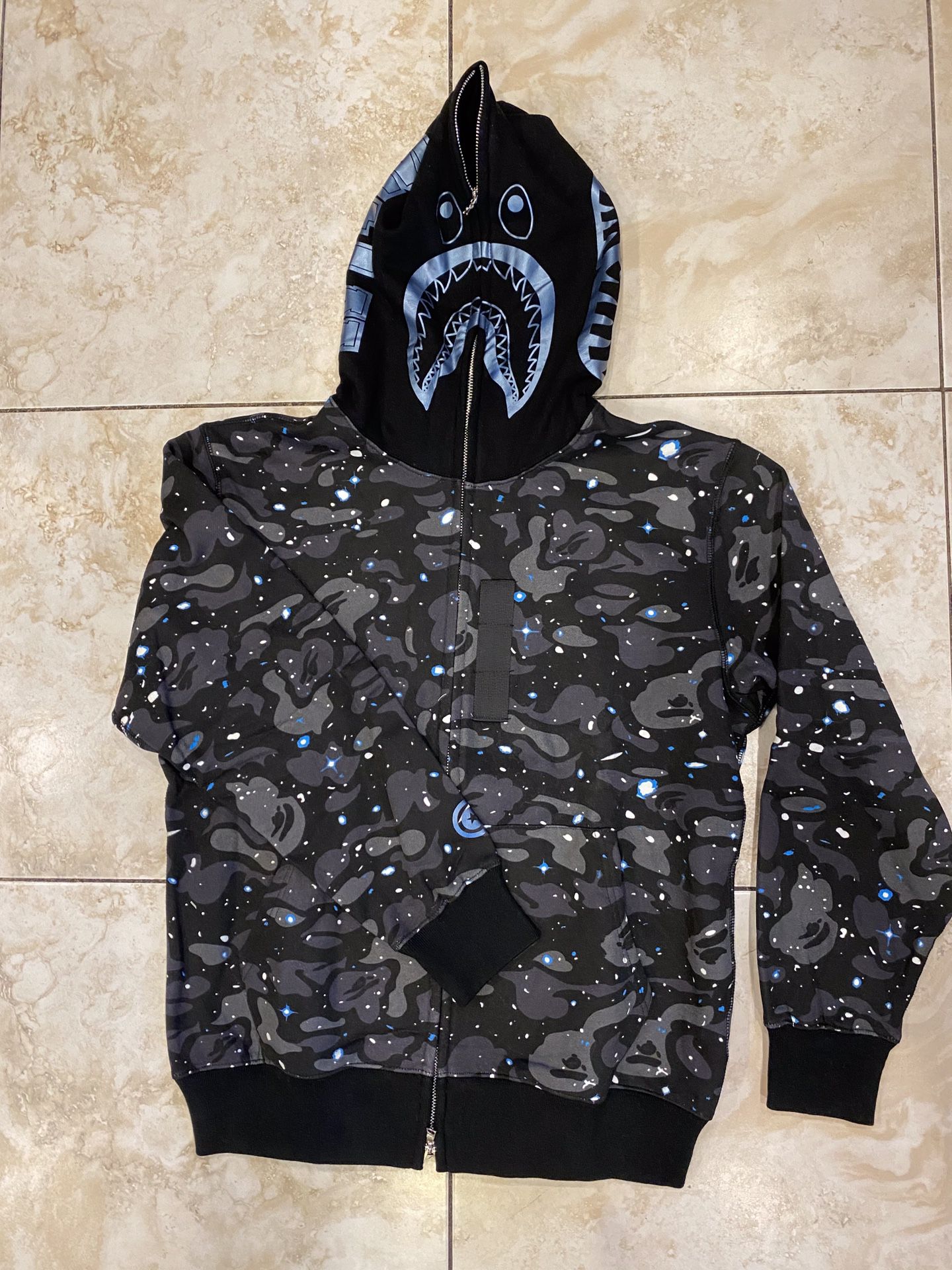 Black space camo bape hoodie XL