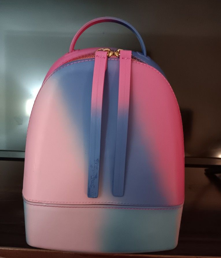 Girl's Fashion Rainbow Color Tender Jelly Backpack