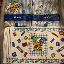 Disney Pooh Table Cloth & Mats Sets