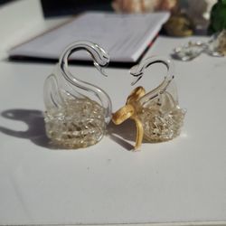 Mini Glass Swans! 
