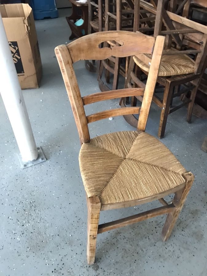 15 vintage French bistro chairs.