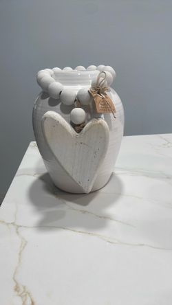 Mud pie Small Vase With Beads