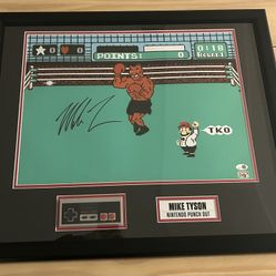 Mike Tyson Signed "Punch-Out!!" Custom Framed Photo Display With Nintendo Controller (JSA & Tyson)