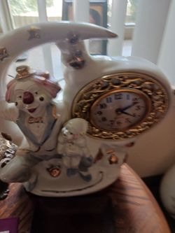 Ceramic clowns clock