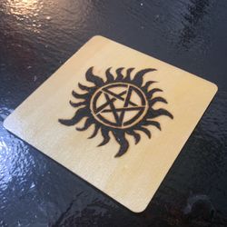 Supernatural Wood Coaster