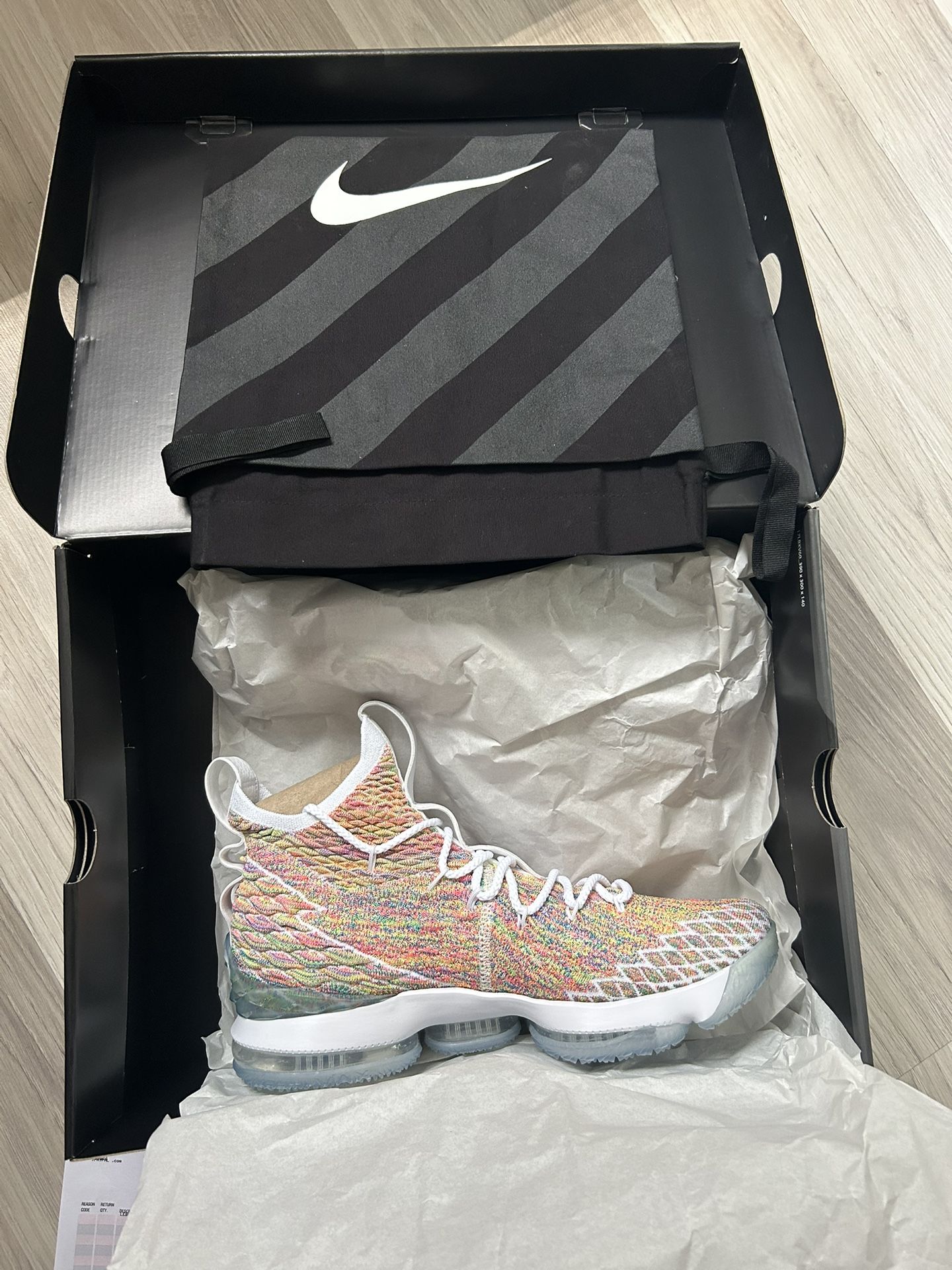 NEW! Nike Lebron 15 Fruity Pebbles Men’s Size 11.5 Shoes. Dead stock NEW in Box!  